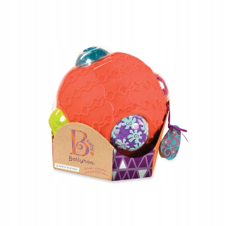 Zvukova hračka - B.Toys Ballyhoo lopta Sensory lopta + POM gule