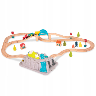 Drevená dráha pre deti - B.TOYS: Drevo a kolesá - Horská železnica 1792