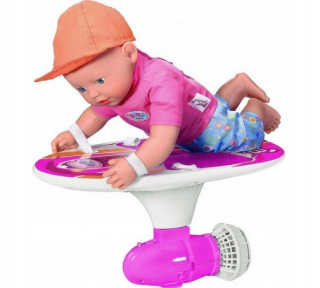 Bábika Steffi - Baby Narodil sa 812686 Bábika s Windsurfing Board