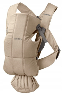 BABYBJORN MINI Woven – nosítko, Béžová
