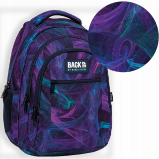 Viackomorový školský batoh Backup čierny, Odtiene fialovej, Odtiene modrej, Odtiene ružovej, Odtiene zelenej, Viacfarebné 26 l