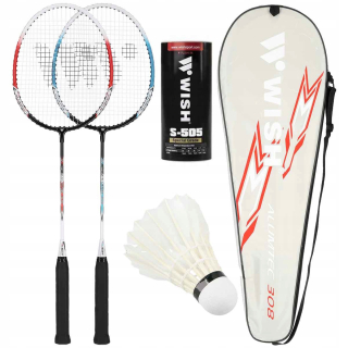 Badminton 2 rakety na ihrisku. Šport Záhrada