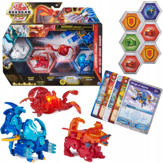 BAKUGAN LEGENDS BATTLE COLLECTION BACK 5 FIGUREK