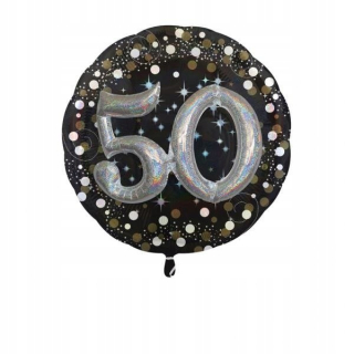 Balóny na párty - Fóliový balónik 50. narodenín Holografických výročie