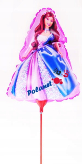 Balóny na párty - Balón s palicou Modré princeznej 20ks