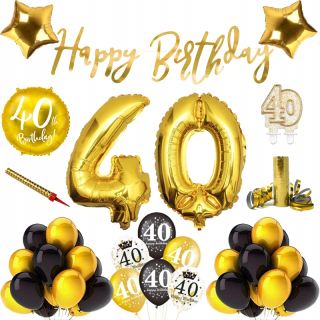 Balóny na párty - Balóniky 40 narodeniny štyridsať Banner Balloon