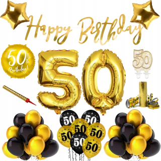 Balóny na párty - Balóny 50 narodeniny päťdesiat Banner Balloon