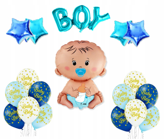 Balóny na párty - Balloons Baby Sprchový chlapec pre Birthday BAPTISM