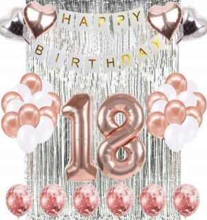 Balóny na párty - Balóny Curtain 18. Eighteen Birthday P18