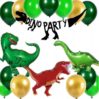 Balóny na párty - Balóny Jurský sada pre narodeniny dinosaurov XL