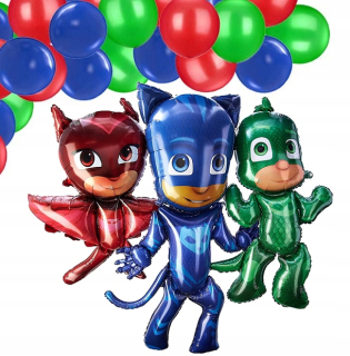 Balóny na párty - Balóny Set XL pre Birthday PJ Masky Pidżamersi