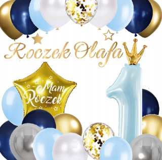 Balóny na párty - Balóny rok set 1 narodeniny Banner + názov