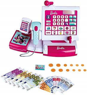 Detská pokladňa - obchod - Barbie elektronický obchod pokladňa so skenerom