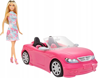 Bábika Barbie - Barbie Cabriolet - Auto - Car + Doll - FPR57