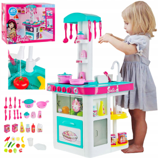 Detská kuchynka - Barbie Kuchynská batéria s vodou zvukom pre deti