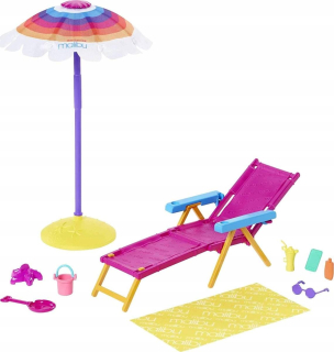 Bábika Barbie - Barbie - Beach Set - Ležák - GYG16