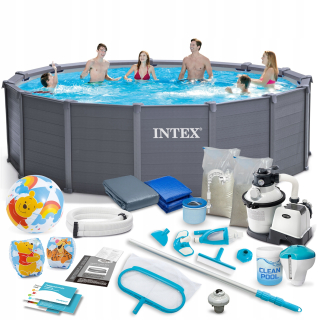 PANELOVÝ ZÁHRADNÝ BAZÉN INTEX 478x124 zostava 21v1