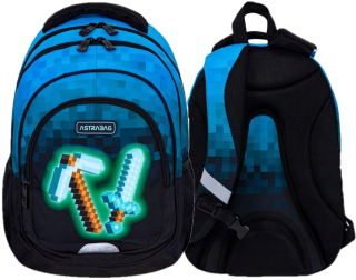 Viackomorový školský batoh AstraBag Multicolor 20 l