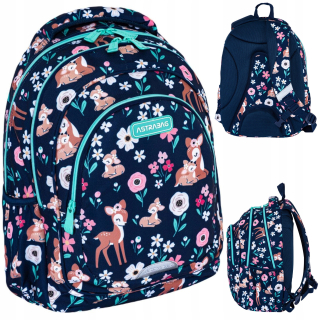 AstraBag viackomorový školský batoh Shades of blue 20 l