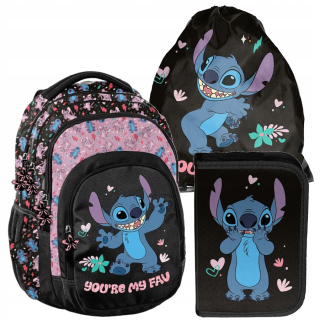 Viackomorový školský batoh Lilo a Stitch Paso, viacfarebný, 19 rokov