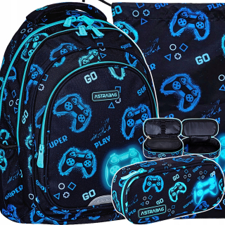 Viackomorový školský batoh AstraBag Multicolor 20 l + 2 ďalšie produkty