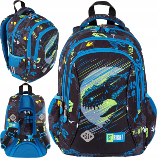 ST.RIGHT viackomorový školský batoh, čierny, Odtiene modrej, Multicolor, 20 l