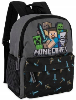 Jednokomorový batoh do škôlky Fashion UK GC-MNCT-298 Minecraft sivý