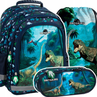 Viackomorový školský batoh Derform Shades of blue, Shades of green, Multicolor + 2 ďalšie produkty