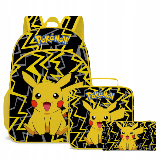Pokemon Neznačkový viackomorový školský batoh Shades of blue 1 l