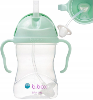 B.Box BB00520 fľaša na vodu so slamkou, 240 ml, zelená