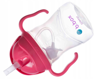 B.Box BB00502 fľaša so slamkou, 240 ml, malina