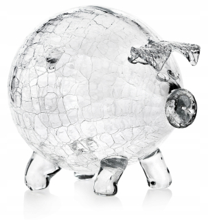 Pokladnička pre deti - Bezfarebný Glass Piggy Bank Big Praskanie