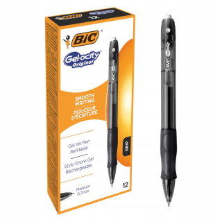 Čierne gélové pero BIC