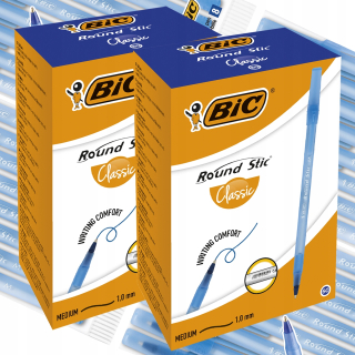 Modré guľôčkové pero BIC