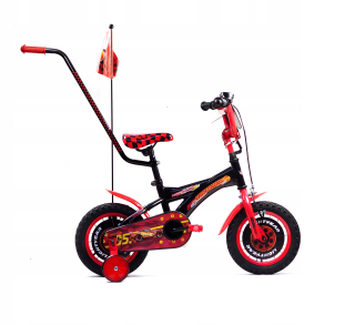 Detský bicykel Disney CARS 12 BLACK, 12" koleso, čierny