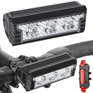 BIKE SVETLO BICYKLE LED SVETLO PREDNÉ ZADNÉ USB BATÉRIA SADA RIADÍTKOV