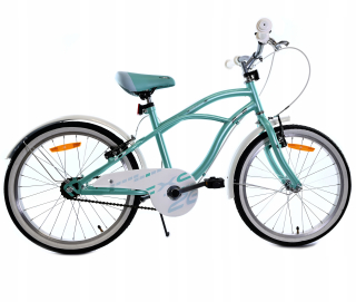 Midex detský bicykel ZELENÝ BICYKEL PRE DIEVČAŤ 20 palcov, 20" koleso, zelený
