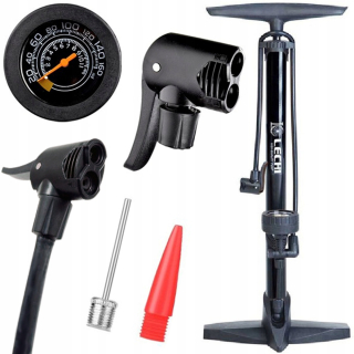 Korbi podlahová pumpa BICYCLE PUMP ALUMINIUM BLACK čierna