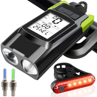 LED LAMPA NA BICYKEL, BEZDRÔTOVÝ POTOM, Klaksón
