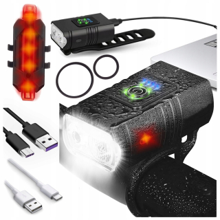 ARSA GO osvetlenie bicyklov DRŽÁK ZADNÉ SVETLO SVETLO PREDNÉ SVETLÁ USB COB 1000 lm akumulátor