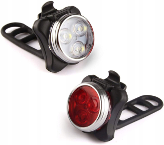 BIKE LAMPA PREDNÁ ZADNÁ USB LED SET