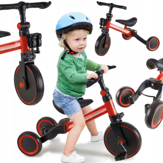 Ikonka KX5377_2 Trike Fix Mini 8" balančný bicykel, červená a čierna