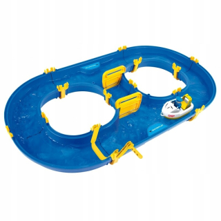 Loďka, parník - Big Waterplay vody Tor Rotterdam + loď + figúrkami