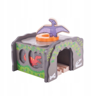 Dráha pre deti, stavebnica - Bigjigs: tunel tunel t-rex bjt244