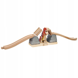 Dráha pre deti, stavebnica - BIGJIGS: Rozpad T-Rex BJT278 Bridge