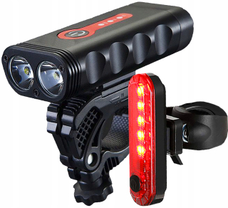Rebel bicyklové osvetlenie SET USB ZADNÝ + PREDNÝ 800 lm akumulátor