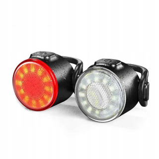 BICYKLOVÁ LAMPA PREDNÉ ZADNÉ SVETLO LED PRE RIADITEĽ BICYKLA VÝKONNÉ USB JASNÉ