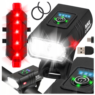 Cadro osvetlenie na bicykel Cykložiarovky predné zadné LED silné Cadro 1000 lm USB