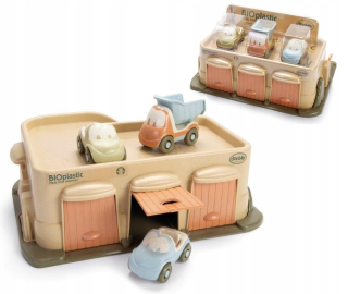 Gazáž pre autíčka - Bio garáž + 3 auto track slide Dantoy 5650