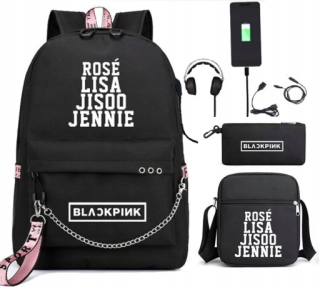 BLACKPINK LISA ROSE ŠKOLSKÝ BATOH USB SET
